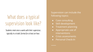 What does a typical supervision look like